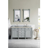  Brittany 60'' W  Urban Gray Double Vanity with 3cm (1-1/5'') Thick Eternal Marfil Quartz Top
