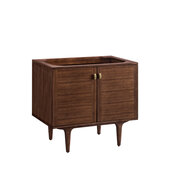  Amberly 36'' Single Vanity in Mid-Century Walnut, Base Cabinet Only