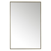  Rohe 26'' W x 40'' H Wall Mounted Mirror with Champagne Brass Frame