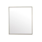  Rohe 36'' W x 42'' H Wall Mounted Mirror with Champagne Brass Frame