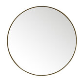  Rohe 30'' Diameter Wall Mounted Round Mirror with Champagne Brass Frame