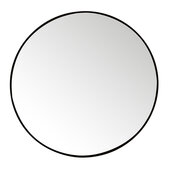  Rohe 30'' Diameter Wall Mounted Round Mirror with Matte Black Frame
