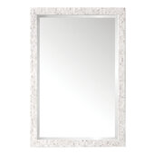 Callie 26'' W x 38'' H Wall Mounted Mirror with White Mother of Pearl Frame