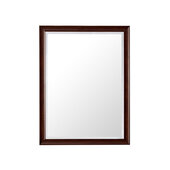  Glenbrooke 30'' W x 40'' H Wall Mounted Rectangle Mirror with Burnished Mahogany Frame