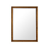  Glenbrooke 30'' W x 40'' H Wall Mounted Rectangle Mirror with Country Oak Frame