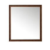  Glenbrooke 36'' W x 40'' H Wall Mounted Rectangle Mirror with Mid-Century Walnut Frame