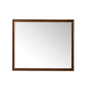  Glenbrooke 48'' W x 40'' H Wall Mounted Rectangle Mirror with Mid-Century Walnut Frame