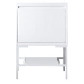  Milan 23-5/8'' W Single Vanity Cabinet in Glossy White and Glossy White Metal Base Only (No Top)