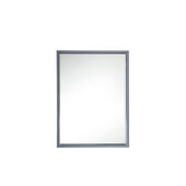  Milan 23-5/8'' Wide Rectangular Cube Mirror, Modern Grey Glossy, 23-5/8'' W x 4-1/2'' D x 31-1/2'' H