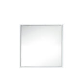  Milan 35-3/8'' Wide Square Cube Mirror, Glossy White, 35-3/8'' W x 4-1/2'' D x 35-3/8'' H