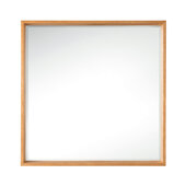 Milan 35-3/8'' W x 35-3/8'' H Square Cube Wall Mounted Mirror in Natural Ash Frame