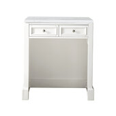  De Soto 30'' W Countertop Unit (Makeup Counter) in Bright White with 3cm (1-3/8'') Thick Arctic Fall Solid Surface Top