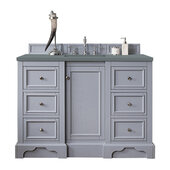  De Soto 48'' Single Vanity in Silver Gray with 3cm (1-3/8'') Thick Cala Blue Quartz Top and Rectangle Undermount Sink