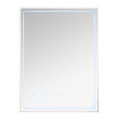  Tampa 23-5/8'' W x 31-1/2'' H Rectangular LED Wall Mounted Mirror in Glossy White Frame