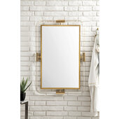  South Beach 30'' Wide Mirror, Polished Gold and Lucite