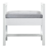  Addison 24-1/2'' W Upholsted Bench in Glossy White