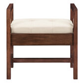  Addison 24-1/2'' W Upholsted Bench in Mid Century Acacia