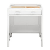  Addison 30'' Free-Standing Countertop Unit (Makeup Counter) in Glossy White, No Top