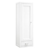  Addison 12'' Depth Petite Tower Hutch, Left Side, Glossy White, 14-7/8'' W x 11-7/8'' D x 45'' H