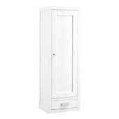  Addison 12'' Depth Petitie Tower Hutch, Right Side, Glossy White, 14-7/8'' W x 11-7/8'' D x 45'' H
