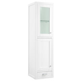  Addison 15'' Depth Grand Tower Hutch, Left Side, Glossy White, 14-7/8'' W x 14-7/8'' D x 55-5/8'' H