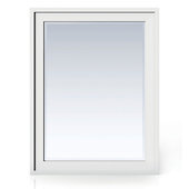  Addison 30'' W Rectangular Bevel Cut Wall Mounted Mirror with Glossy White Frame, 30'' W x 1'' D x 39'' H