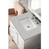  Addison 30'' W Single Vanity Set in Glossy White Finish with 3cm (1-1/5'') Thick Eternal Serena Top and One (1) Sink, 29-7/8'' W x 23-3/8'' D x 34-1/2'' H