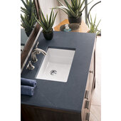  Addison 36'' W Single Vanity Set in Mid Century Acacia Finish with 3cm (1-3/8'') Thick Charcoal Soapstone Quartz Top and One (1) Sink, 35-7/8'' W x 23-3/8'' D x 34-1/2'' H