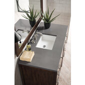  Addison 48'' W Single Vanity Set in Mid Century Acacia Finish with 3cm (1-1/5'') Thick Grey Expo Quartz Top and One (1) Sink, 47-7/8'' W x 23-3/8'' D x 34-1/2'' H