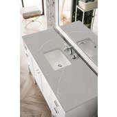  Addison 60'' W Single Vanity Set in Glossy White Finish with 3cm (1-3/8'') Thick Eternal Serena Top and One (1) Sink, 59-7/8'' W x 23-3/8'' D x 34-1/2'' H