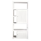  Athens 30'' W Bookcase Linen Cabinet (Double-Sided) in Glossy White, 30'' W x 15-3/4'' D x 70-1/8'' H