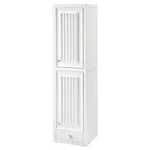  Athens 15'' W Tower Hutch with Right Face Opening in Glossy White, 14-7/8'' W x 14-7/8'' D x 57-3/4'' H