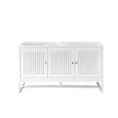  Athens 60'' W Double Vanity Cabinet, Glossy White