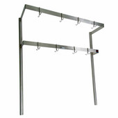  Double Bar Stainless Steel Pot Rack with Removable Hooks - Table Mount, Available in Numerous Sizes
