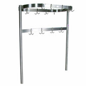  Oval Shaped Stainless Steel Pot Rack with Removable Hooks - Table Mount, Available in Multiple Sizes