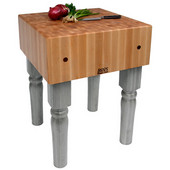  AB Block with 10'' Thick Hard Maple Top, Slate Gray, Numerous Sizes Available