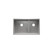  Undermount Commerical Home Refinements SmartStation Double Bowl Kitchen Sink, 32-1/2'' W x 19-5/8'' D x 10'' H