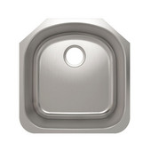  ProChef - ProInox Collection Stainless Steel Single Bowl Undermount Kitchen Sink<br> 19-1/2''W x 20-1/4''D x 9''H