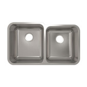  ProChef - ProInox Collection Stainless Steel Double Bowl Undermount Kitchen Sink, Large Sink Left<br> 31-7/8''W x 18-3/4''D x 9''H