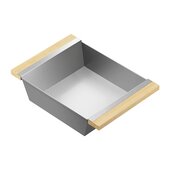  Above Sink Serving Bin with Maple Handles, 12'' W x 17'' D x 4-1/4'' H