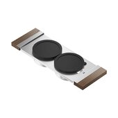  SmartStation Above Sink Serving Board with (2x) Bowls, with Walnut Handles, 6'' W x 17'' D x 2-1/2'' H