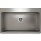  ProChef - ProInox Collection Stainless Steel Single Bowl Topmount Kitchen Sink,  32''W x 20''D x 9''H