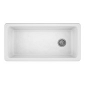 JULIEN ProTerra M125 Collection Fireclay Farmhouse Sink with Single Bowl, Glossy White, 36''W x 18-1/8''D x 9-7/8''H