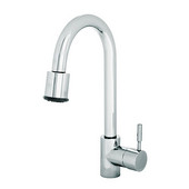 JULIEN 306000 Azur Polished Chrome Kitchen Faucet, 8''D x 15-3/4''H