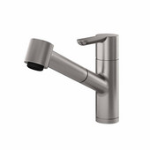 JULIEN Source Collection Contemporary Kitchen Faucet with Pull-Down Sprayhead in Brushed Platinum