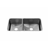 JULIEN Classic Collection 3254 Undermount 16 Gauge Stainless Steel Double Bowl Kitchen Sink , 32-1/2''W x 17-1/2''D x 8''H