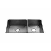 JULIEN UrbanEdge® Collection Undermount Sink with Double Bowl, Larger Left Bowl, 16 Gauge Stainless Steel,  32-1/2''W x 17-1/2''D x 8''H