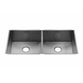 JULIEN UrbanEdge® Collection Undermount Sink with Double Bowl, 16 Gauge Stainless Steel,  38-1/2''W x 17-1/2''D x 8''H