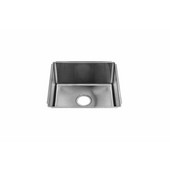 JULIEN J18 Collection Undermount Sink with Single Bowl, 18 Gauge Stainless Steel,  23''W x 18''D x 10''H