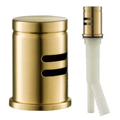  Dishwasher Air Gap in Brushed Brass with Square Corners, 1-7/8'' Diameter x 2-1/2'' H